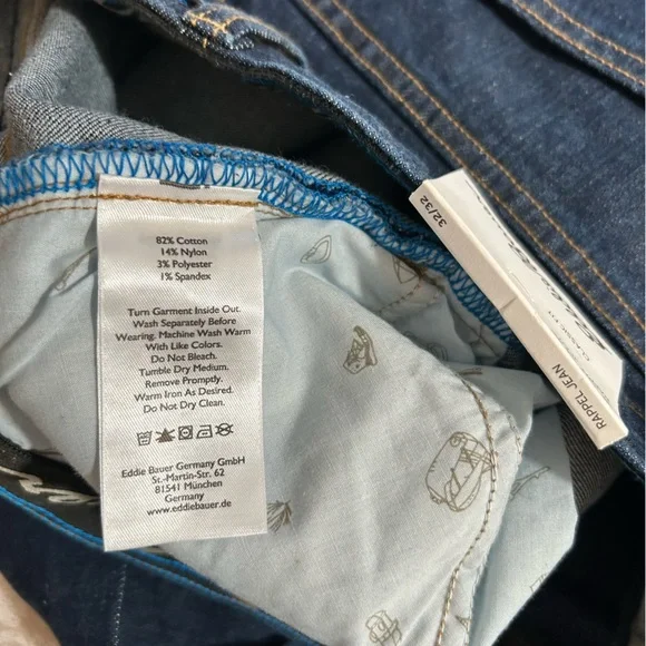 Eddie Bauer ~new Men’s Rappel First Ascent 32/32 Classic Fit Jeans - Picture 10 of 16